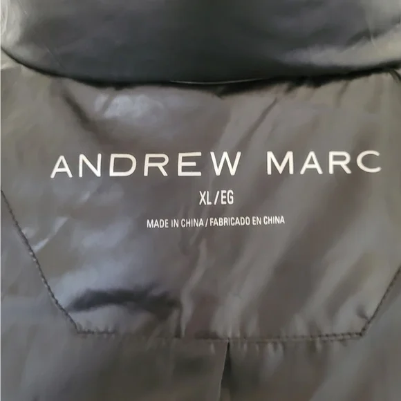 Womens Puffer Coat by Andrew Marc, Black, Size XL - Picture 8 of 8
